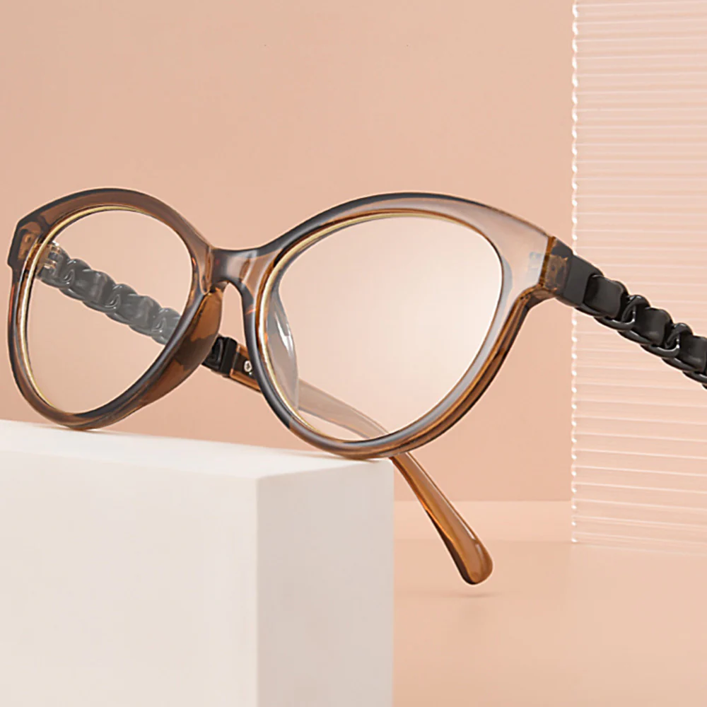 Retro Cat Eye Glasses for Women Blue Light Blocking VK2056 - Image 9