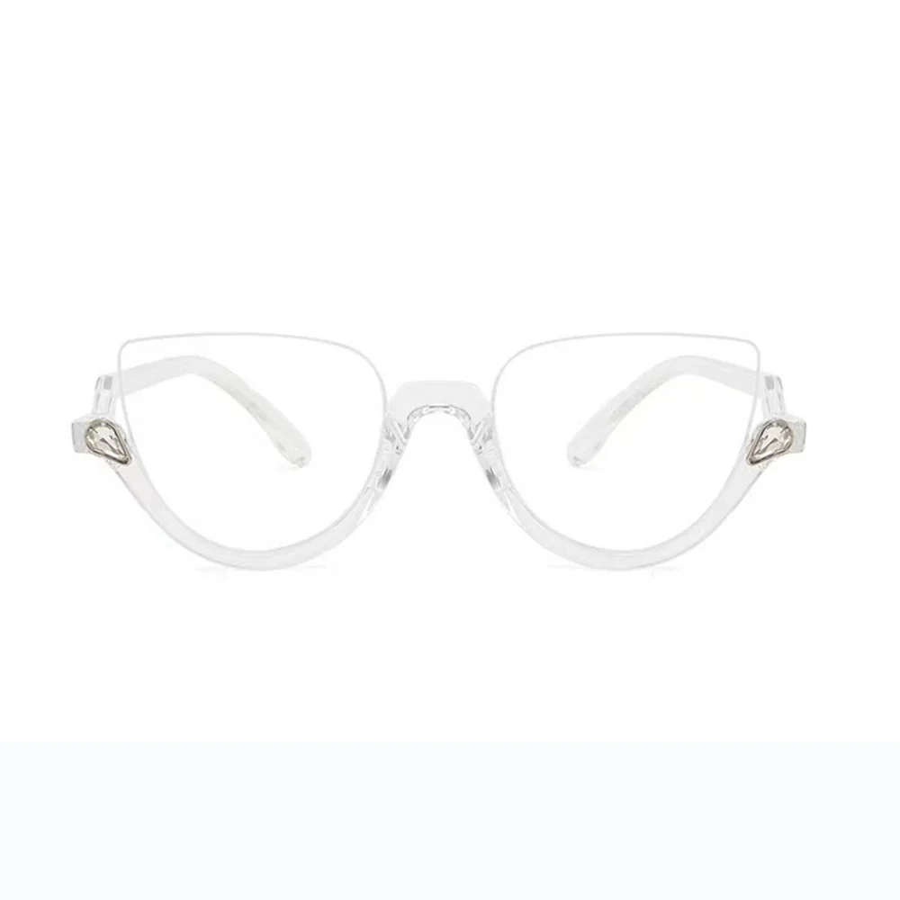 Half Rim Fashion Cat Eye Glasses for Women VK2059 - Image 9