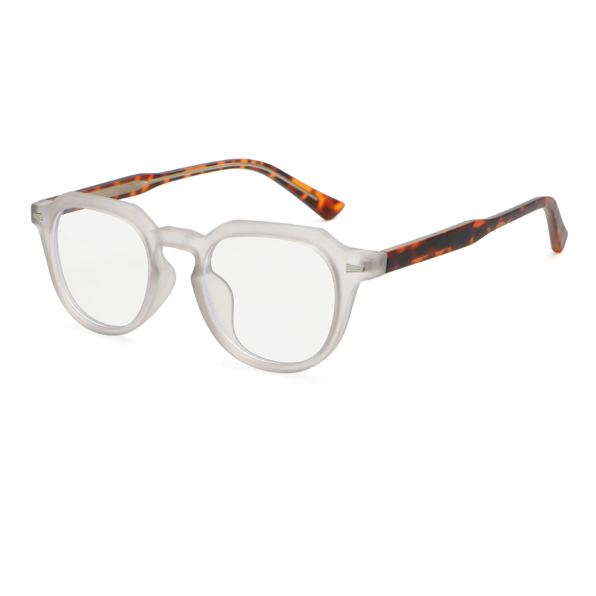 Round Glasses Blue Light Blocking Prescription Lenses VK2064 - Image 8