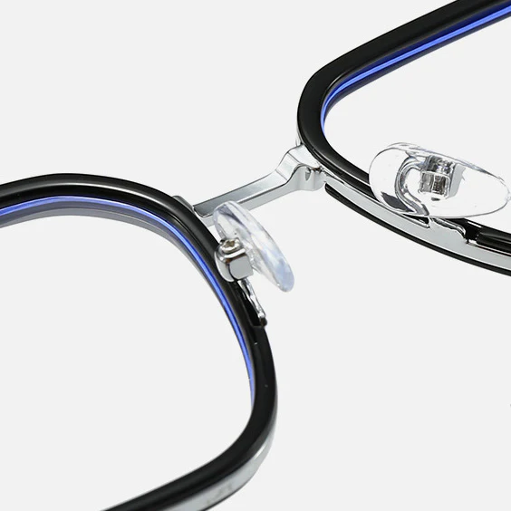 Oversized Blue Light Glasses Stylish Square TR + Metal VK2087 - Image 4
