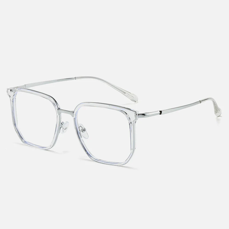 Oversized Blue Light Glasses Stylish Square TR + Metal VK2087 - Image 9
