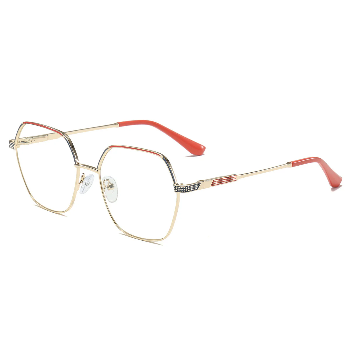 Metal Frame Geometric Glasses with Prescription Lenses VK2092 - Image 14