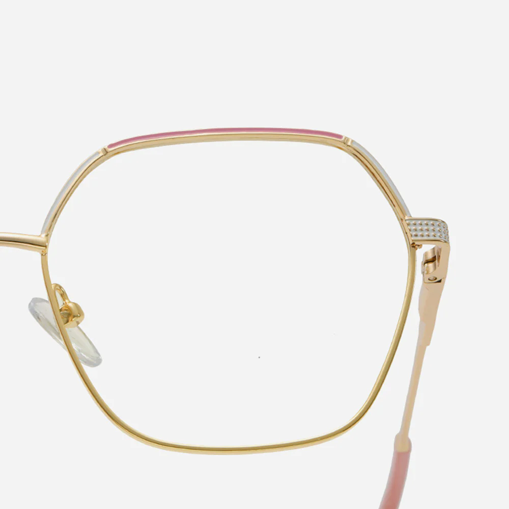 Metal Frame Geometric Glasses with Prescription Lenses VK2092 - Image 4