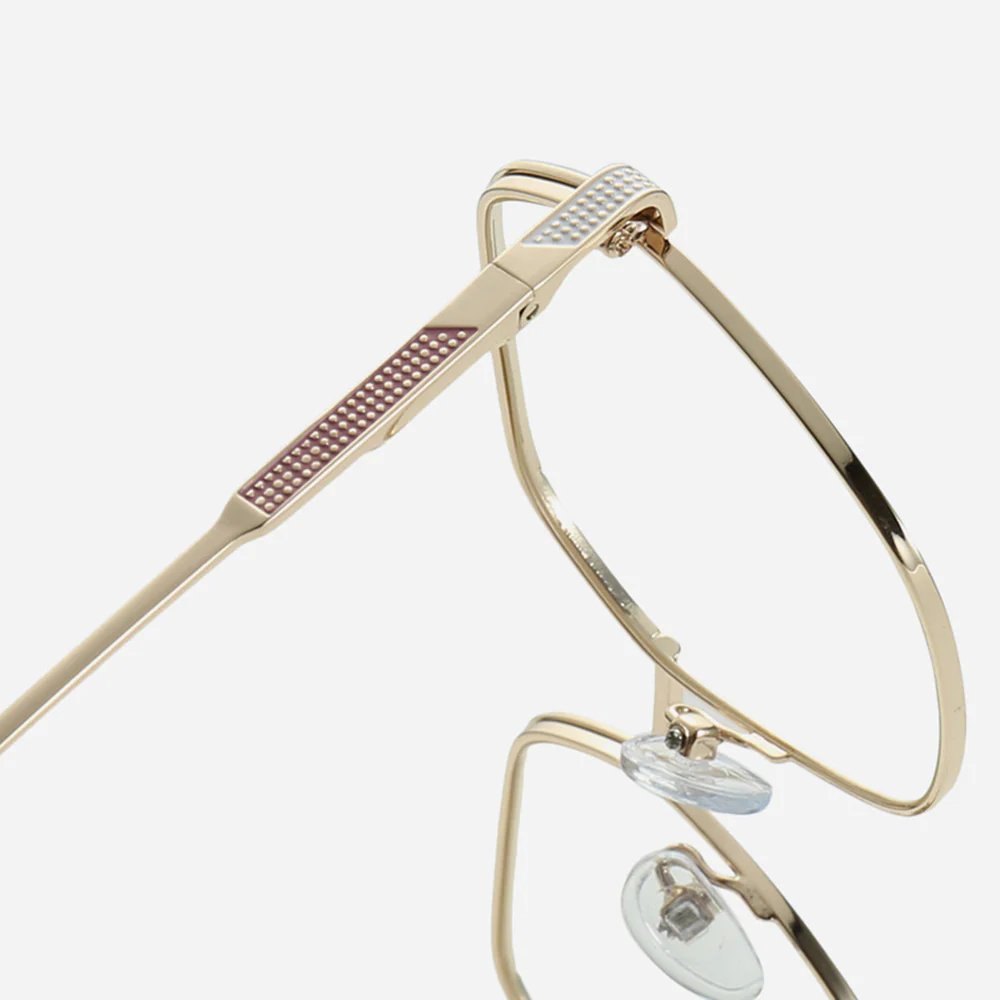Metal Frame Geometric Glasses with Prescription Lenses VK2092 - Image 6