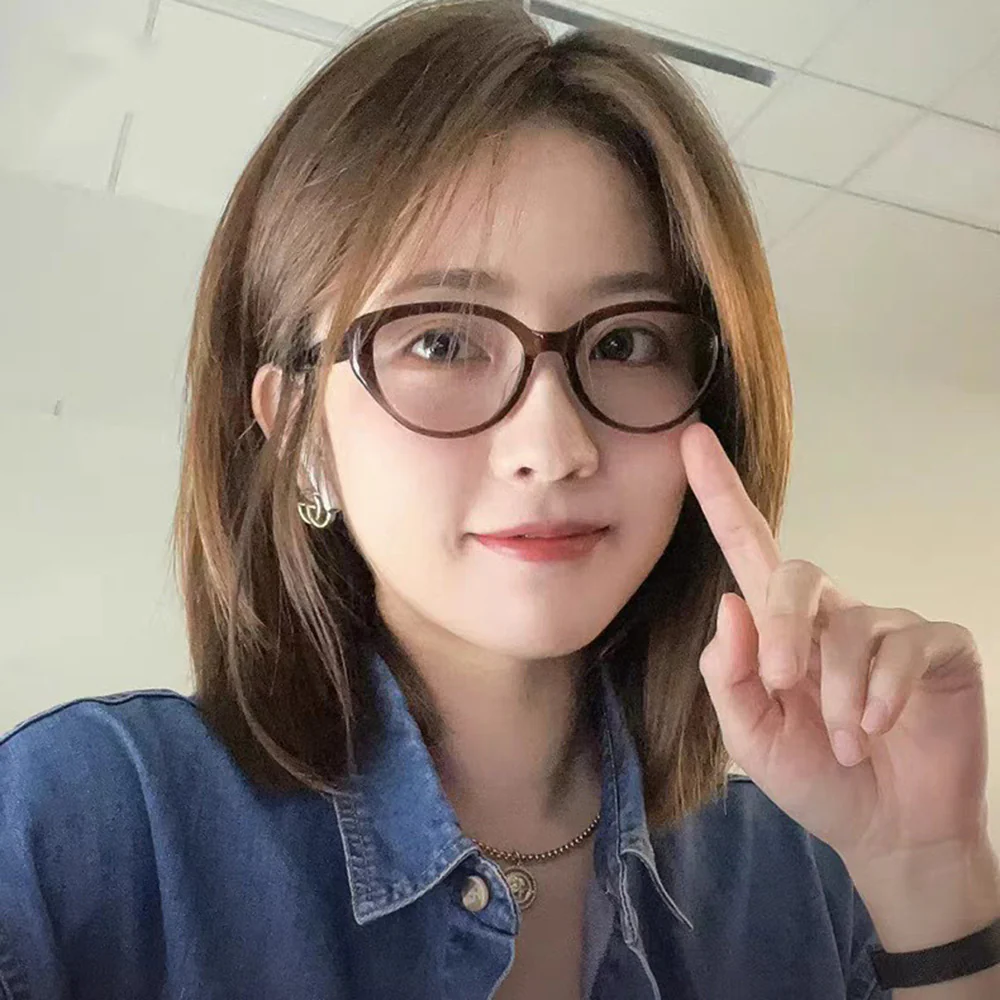 Acetate Block Blue Light Cat-Eye Frame Stylish VK2093 - Image 4