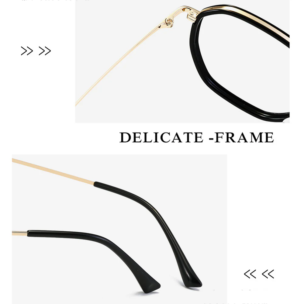 Geometric Anti-Blue Light Glasses Unisex VK2094 - Image 5