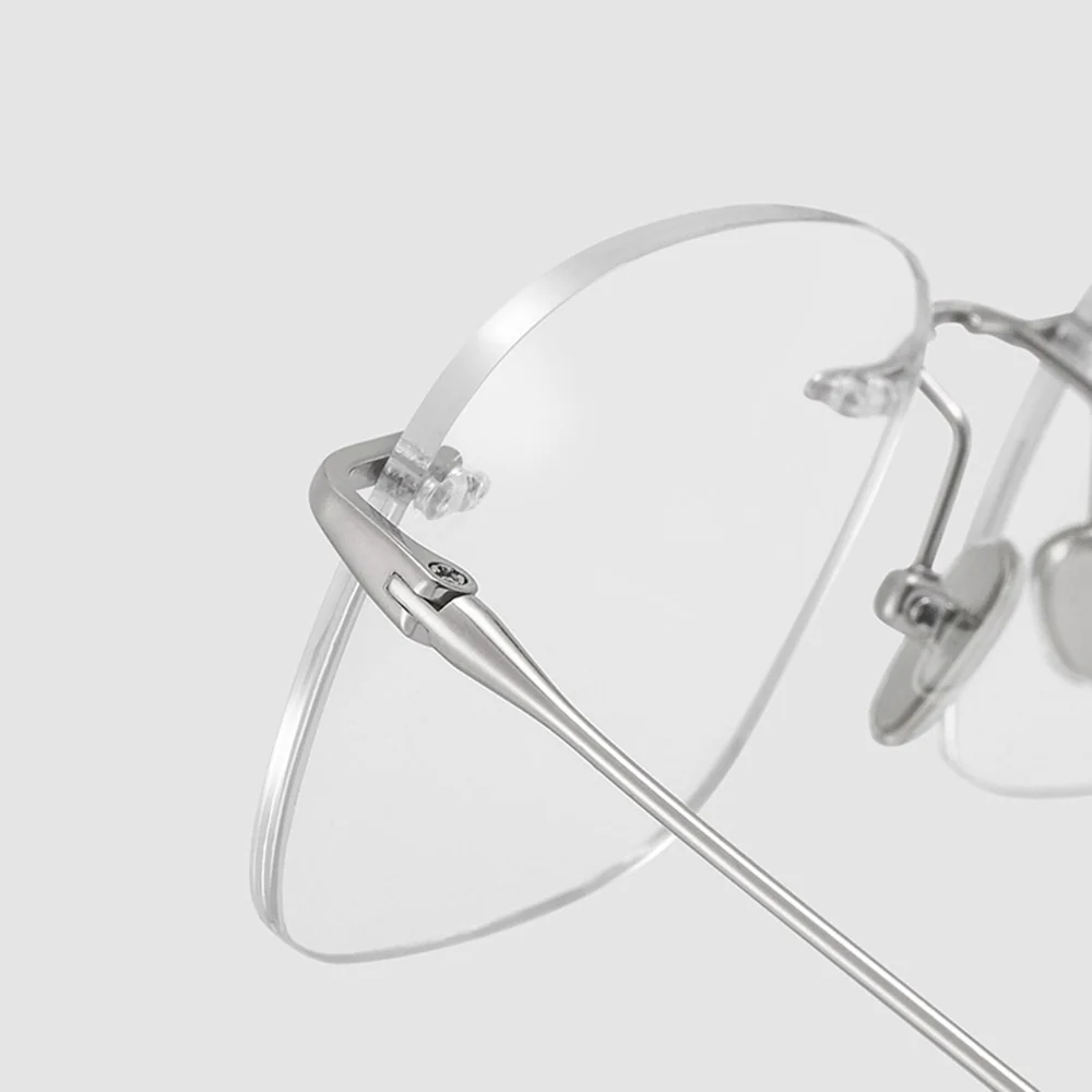 Rimless Ultralight Rectangular Eyeglasses Unisex VK2098 - Image 5