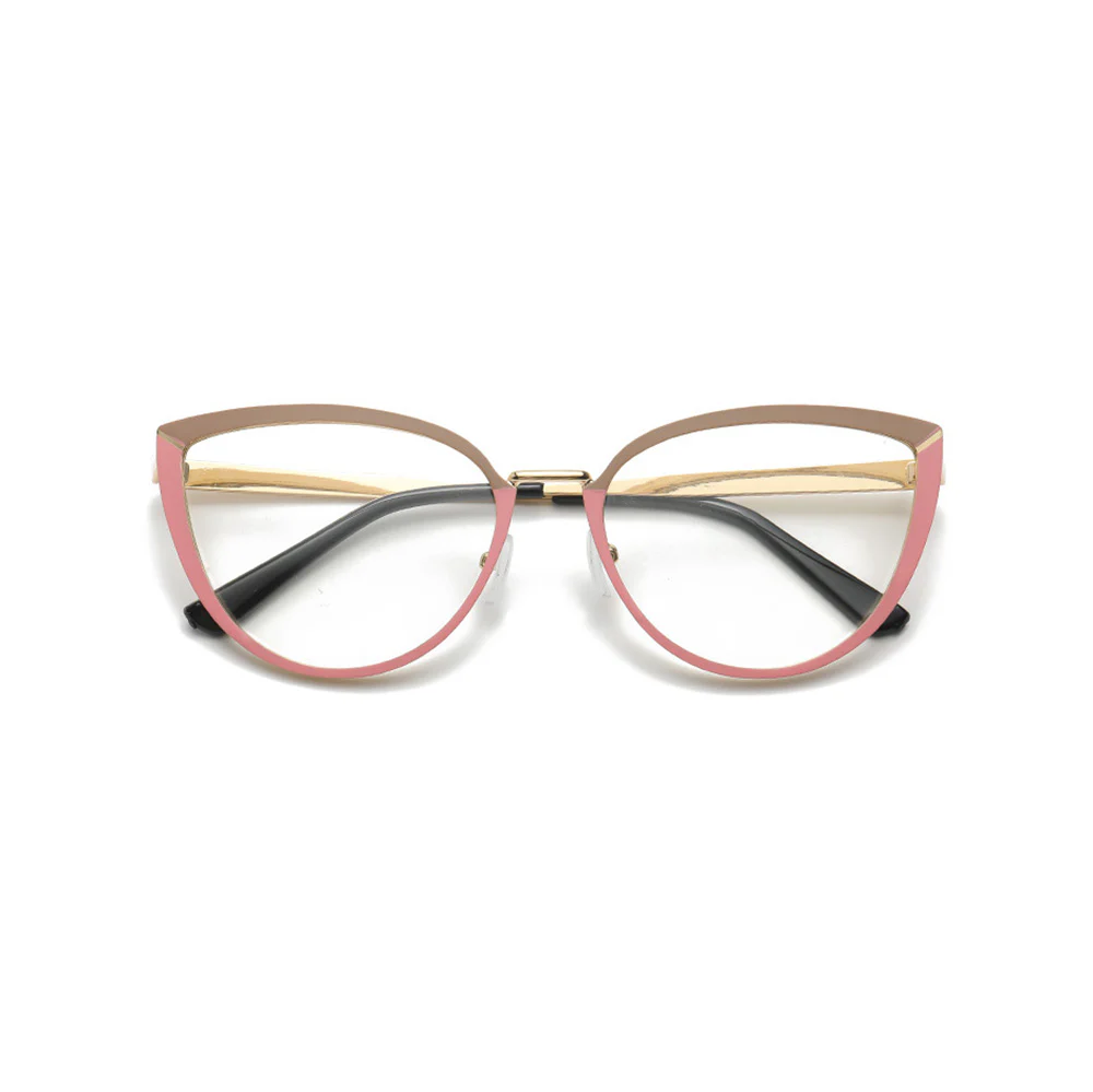 Women's Metal Cat Eye Glasses With Prescription Lenses VK2109 - Image 3