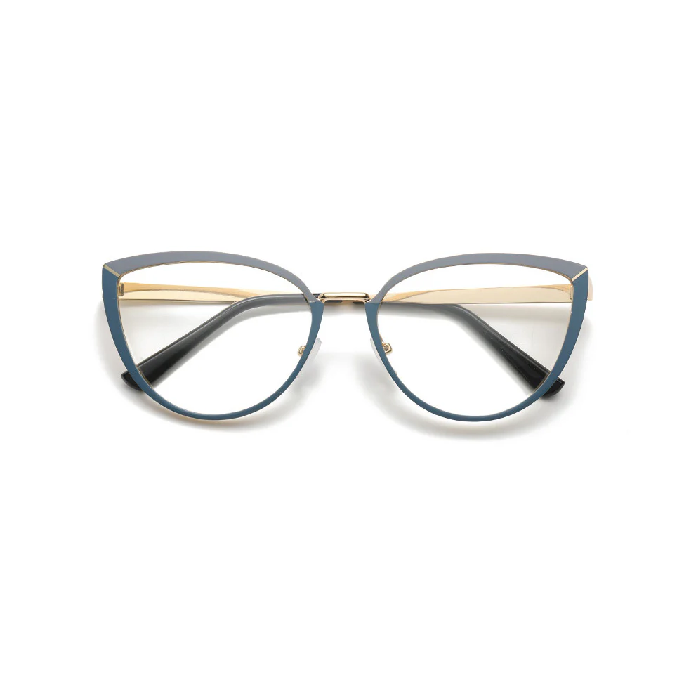 Women's Metal Cat Eye Glasses With Prescription Lenses VK2109 - Image 6