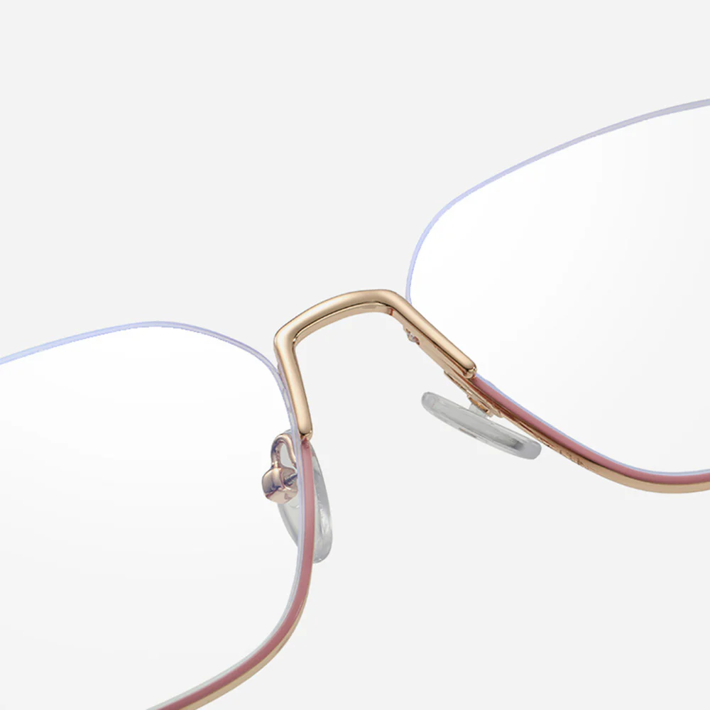 Stylish Semi-rimless Cat Eye Glasses Metal Frame for Women VK2117 - Image 6