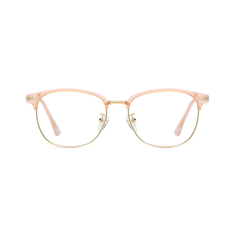 Blue Light Blocking Glasses Metal Browline Frame VK2127 - Image 10