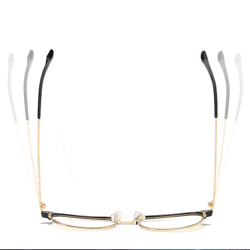 Blue Light Blocking Glasses Metal Browline Frame VK2127 - Image 5