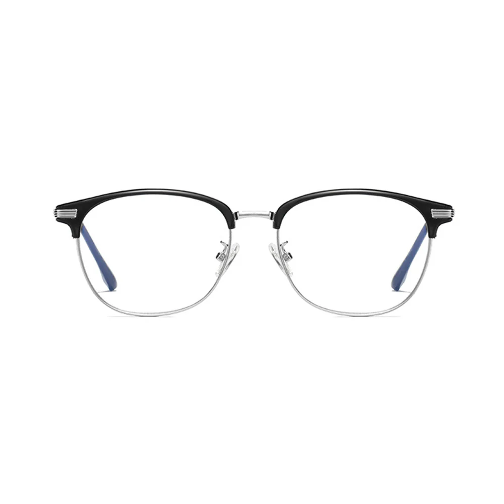 Blue Light Blocking Glasses Metal Browline Frame VK2127 - Image 8
