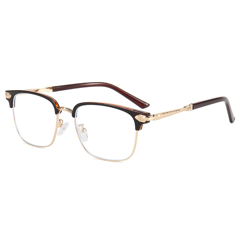 Fashion Retro Browline Glasses Blue Light Blocking VK2132 - Image 10