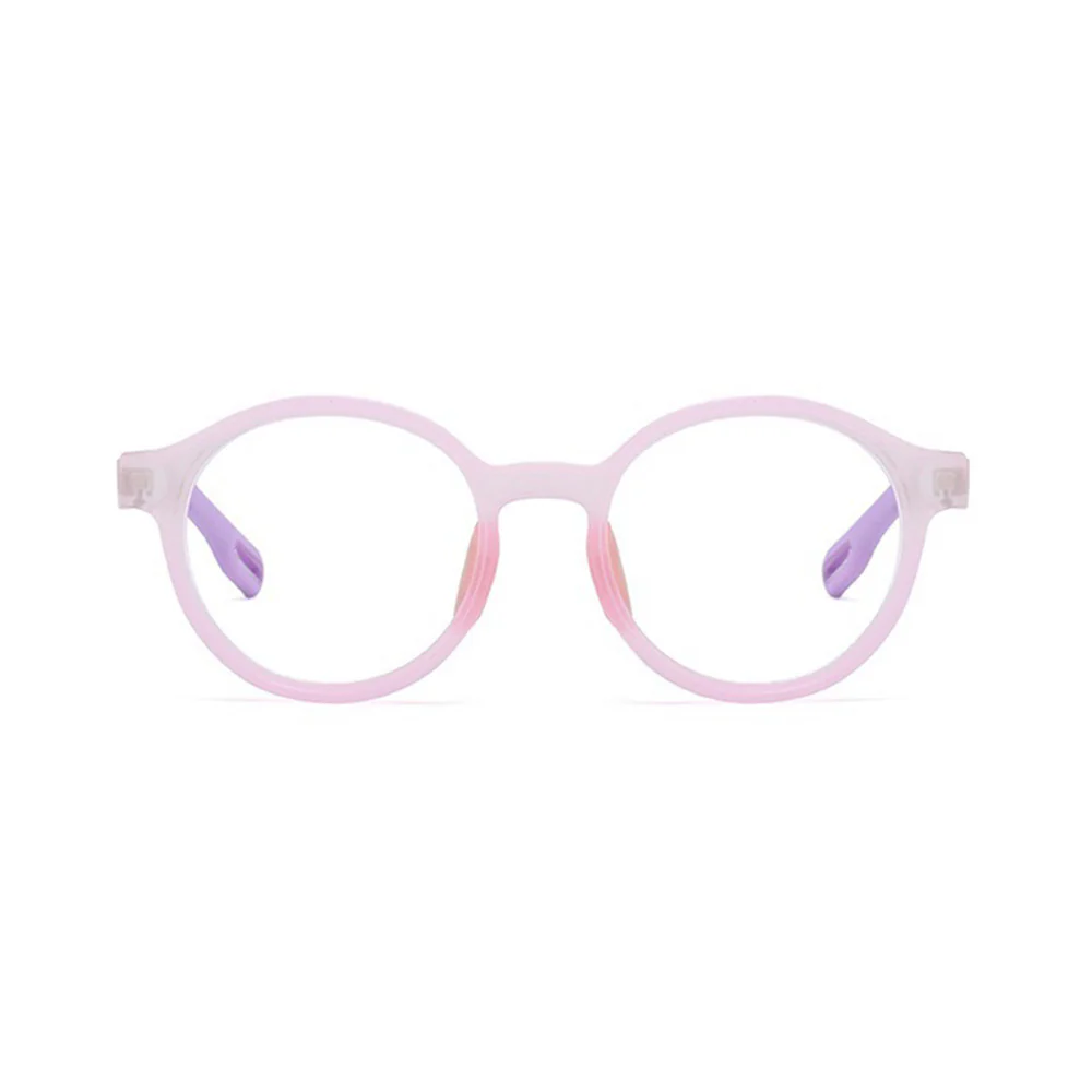 Kids Round Glasses with Spring Hinge Removable Nose Pads VK2134