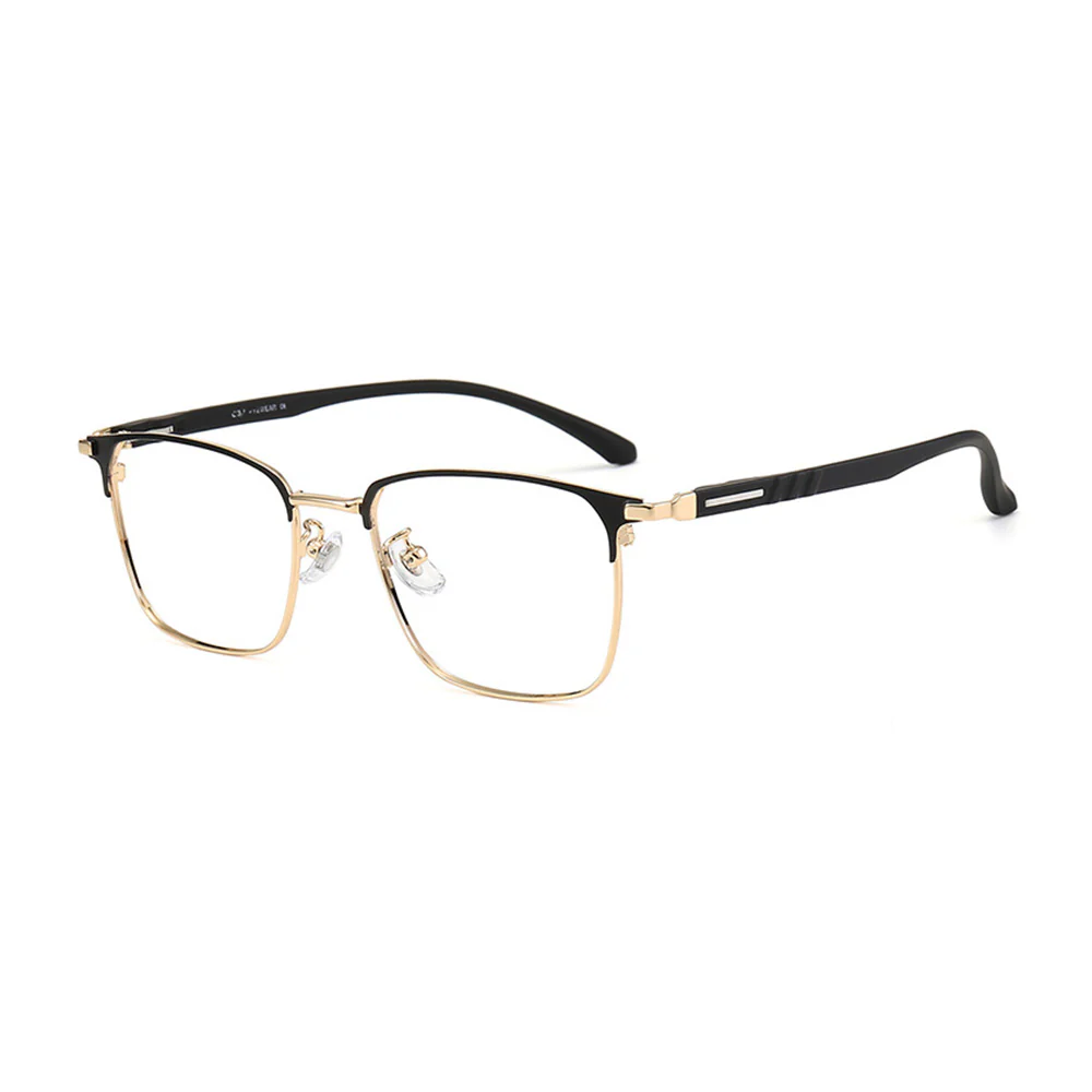 Men's Metal Rectangular Optical Business Glasses VK2138 - Image 6