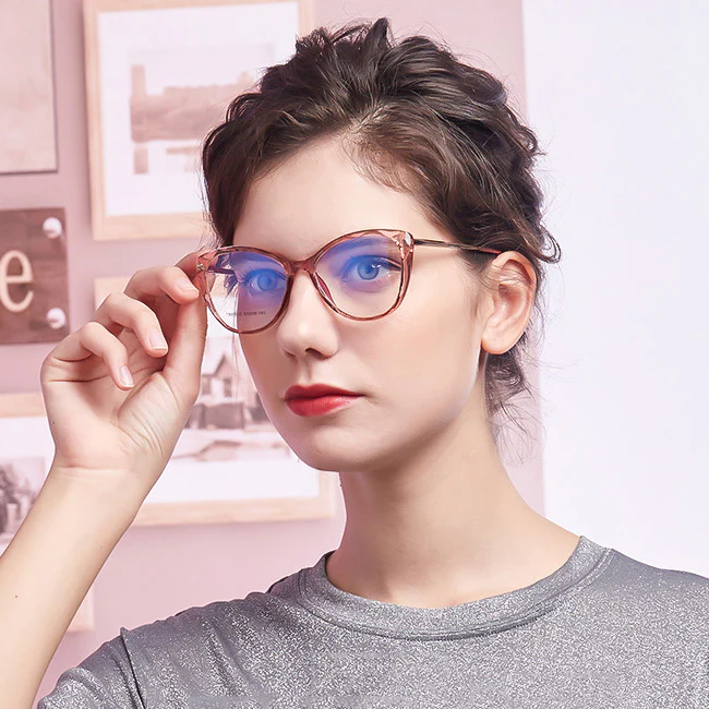 Fashion Cat Eye Glasses Anti Eye Strain Computer Glasses VK2139 - Image 4