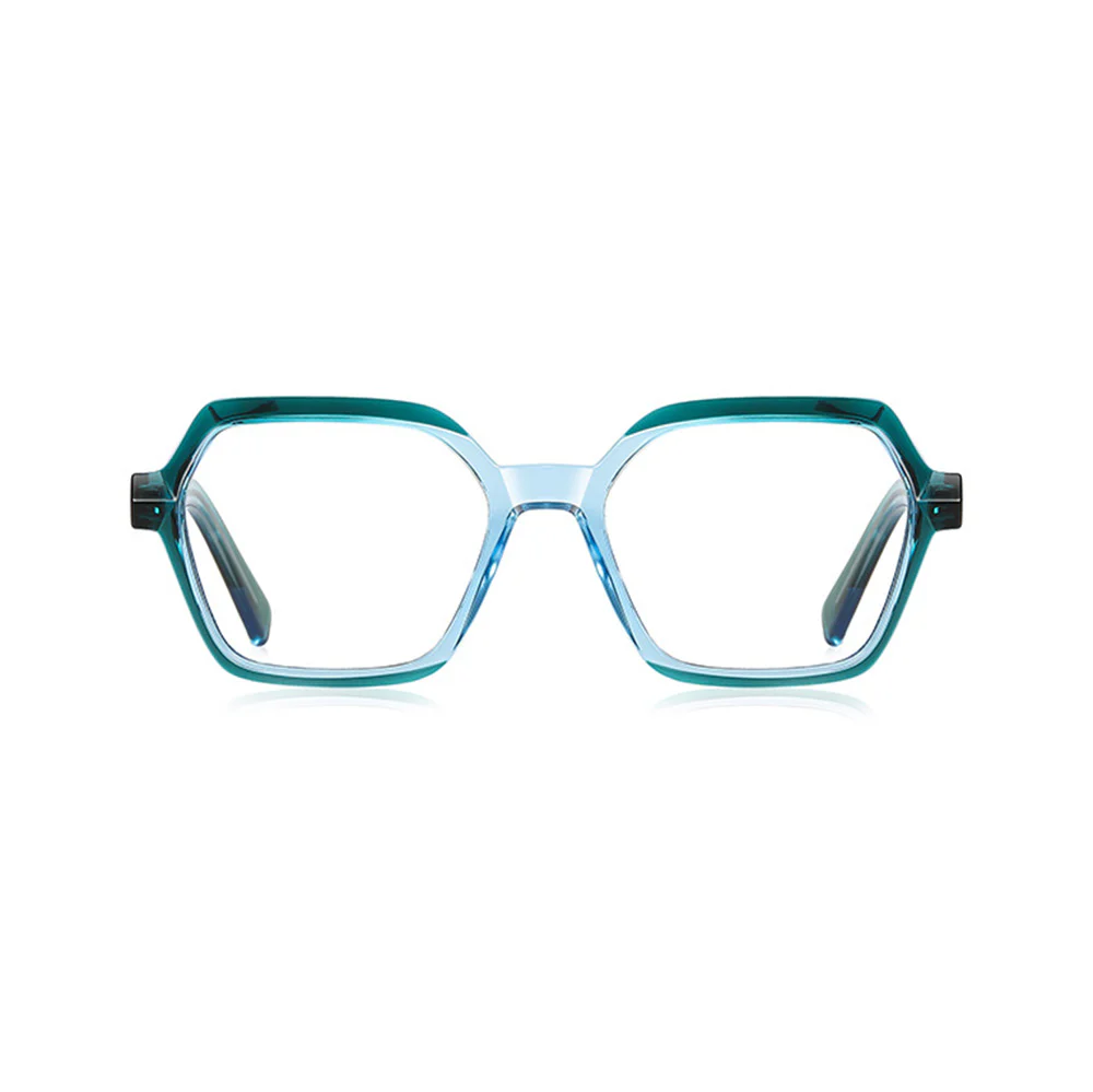 Unisex Geometric Eyeglasses Frames Fashion Retro with Spring Hinge VK2141 - Image 11