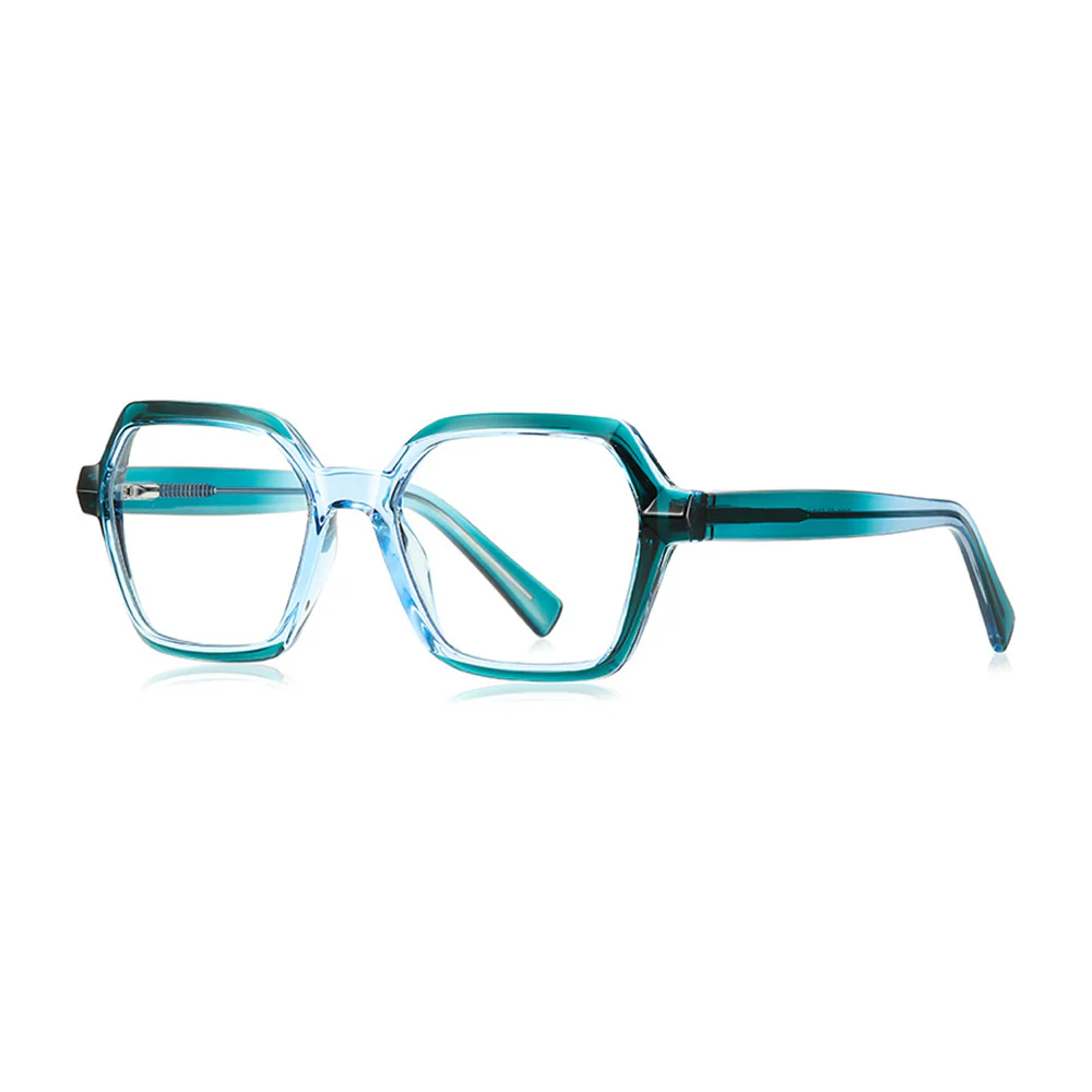 Unisex Geometric Eyeglasses Frames Fashion Retro with Spring Hinge VK2141 - Image 12
