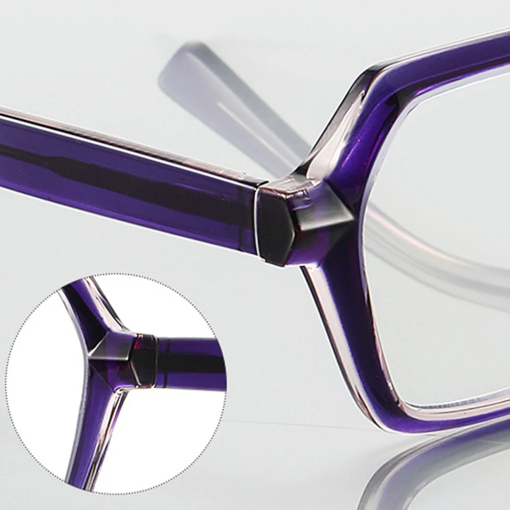 Unisex Geometric Eyeglasses Frames Fashion Retro with Spring Hinge VK2141 - Image 5
