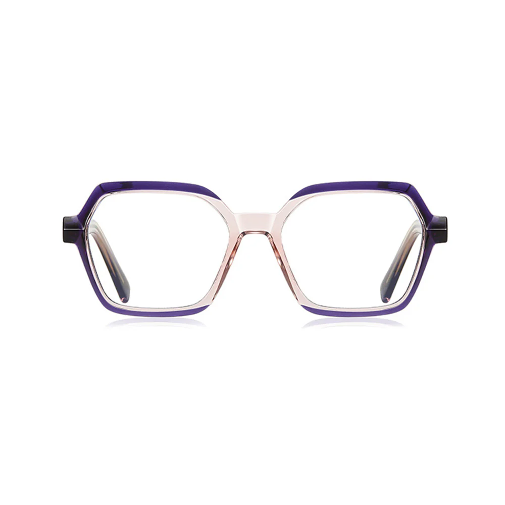 Unisex Geometric Eyeglasses Frames Fashion Retro with Spring Hinge VK2141 - Image 9