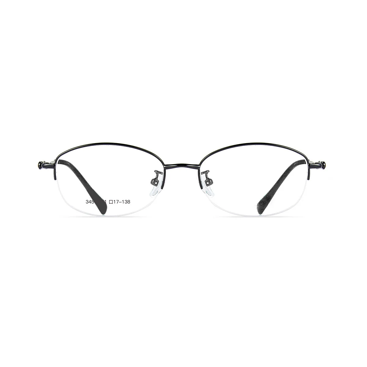 Oval Half Rim Glasses Metal Elegant Reading Glasses for Women VK2158