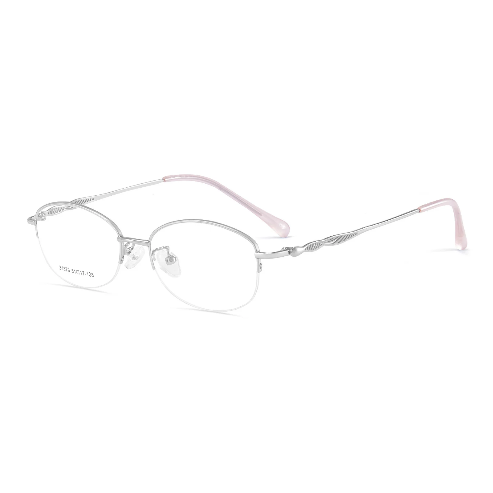 Oval Half Rim Glasses Metal Elegant Reading Glasses for Women VK2158 - Image 8