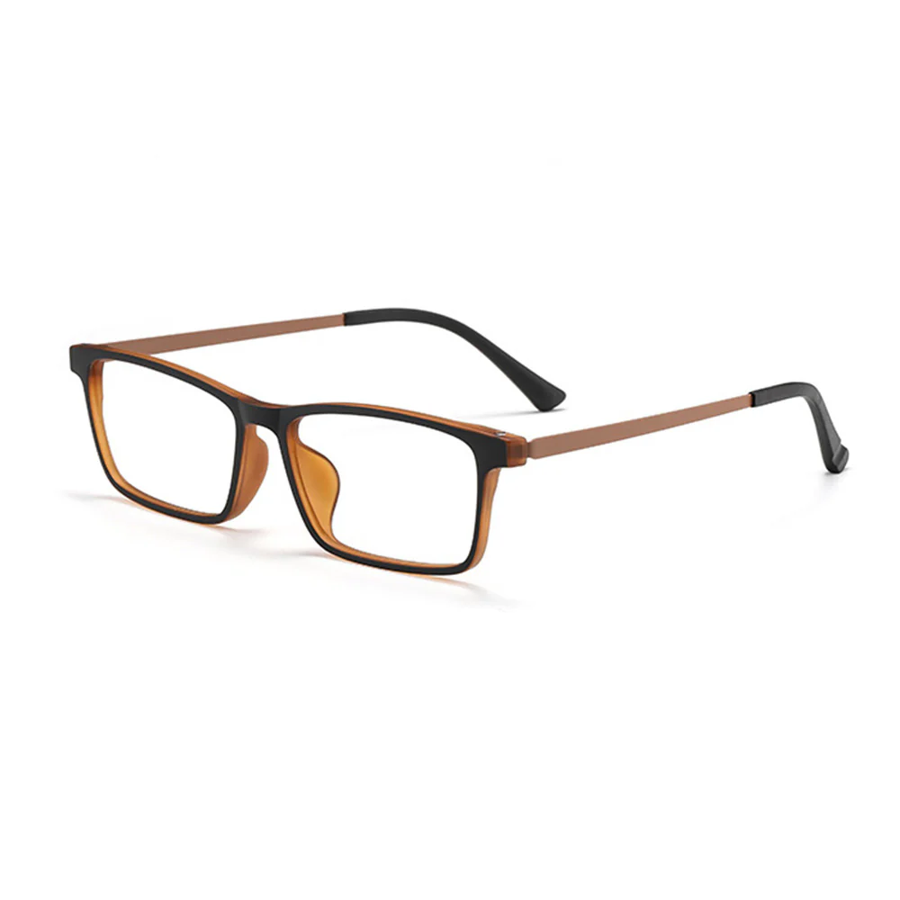 Men's Rectangular Business Glasses Rubber Titanium Temples VK2162 - Image 11