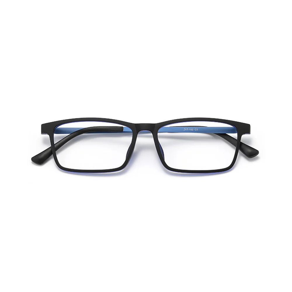 Men's Rectangular Business Glasses Rubber Titanium Temples VK2162 - Image 12