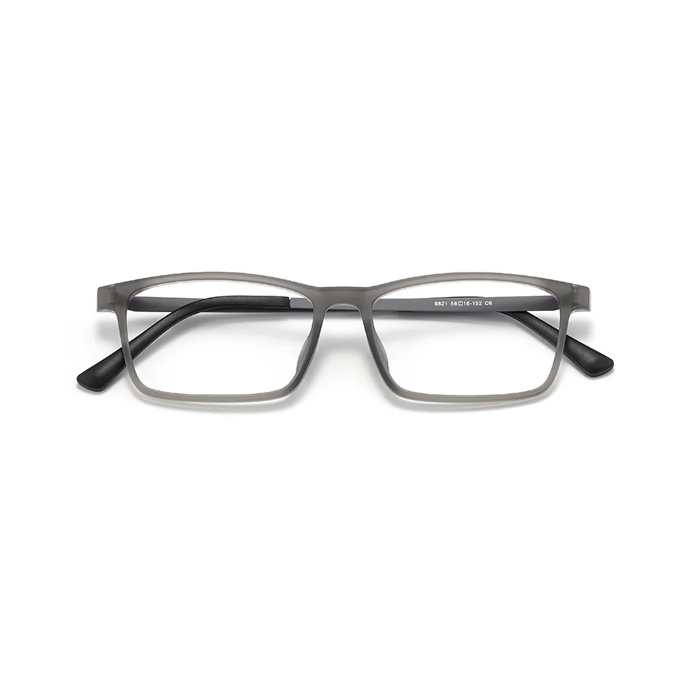 Men's Rectangular Business Glasses Rubber Titanium Temples VK2162 - Image 8