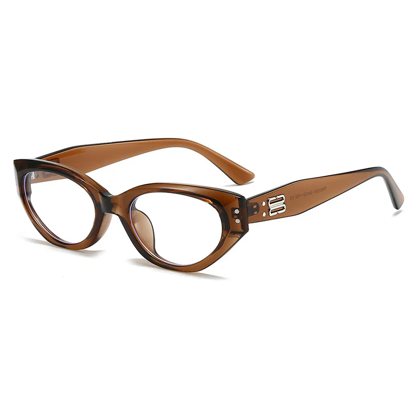 Trendy Cat Eye Glasses Vintage Retro Narrow Frame VK2165 - Image 9