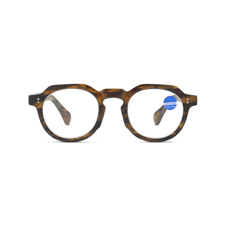 Vintage Round Prescription Glasses Blue Light Blocking VK2180 - Image 12