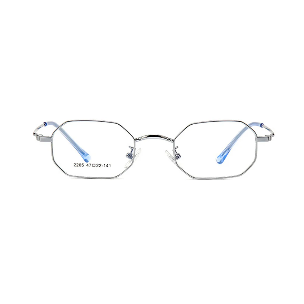 Geometric Polygonal Retro Metal Glasses Frame VK2185 - Image 6