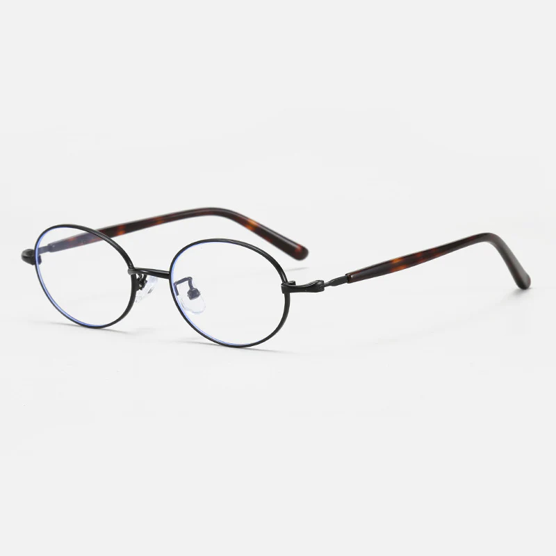 Metal Vintage Oval Glasses Blue Light Blocking VK2188 - Image 2