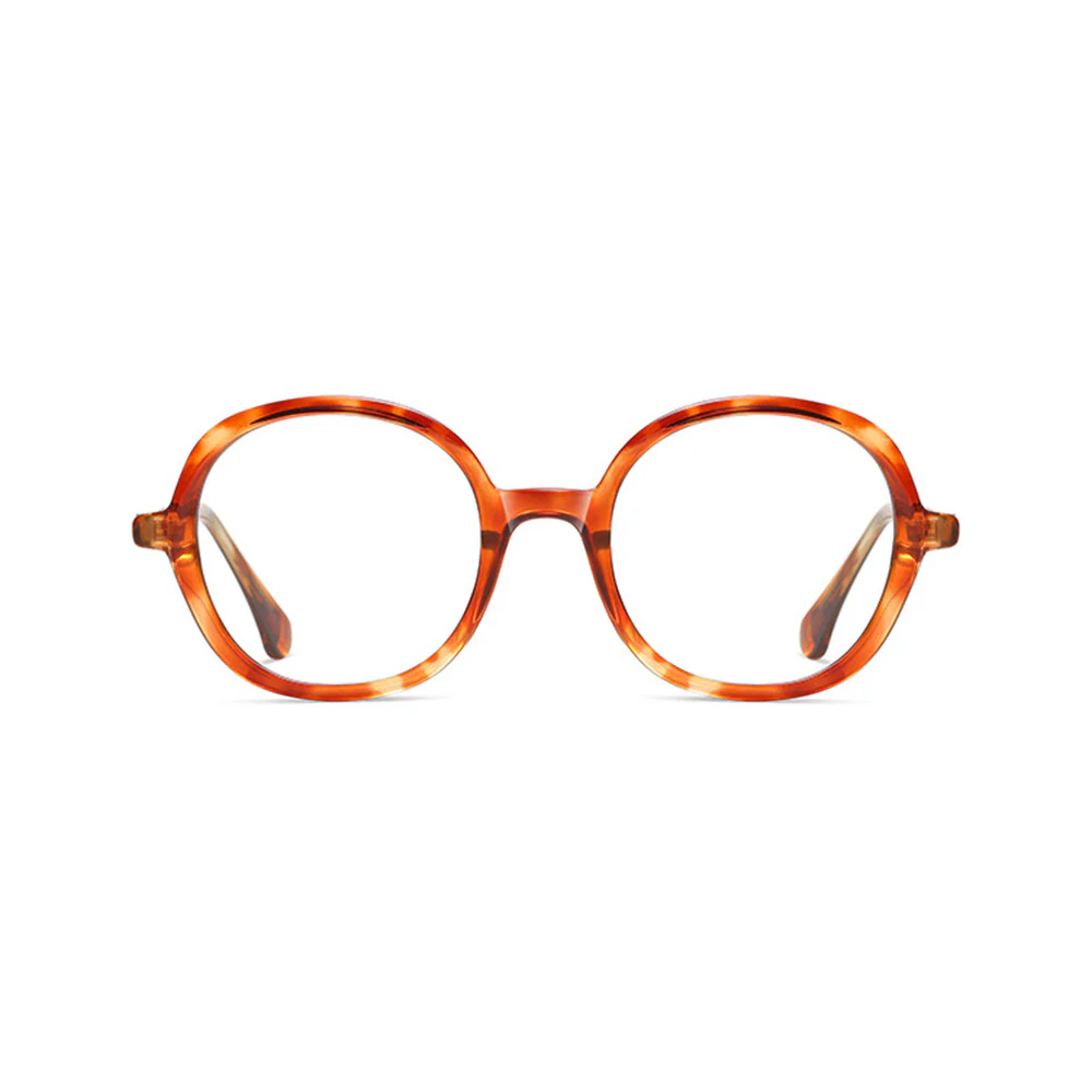 Round Oversize Blue Light Blocking Trendy Glasses VK2191 - Image 12