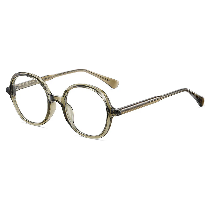Round Oversize Blue Light Blocking Trendy Glasses VK2191 - Image 2