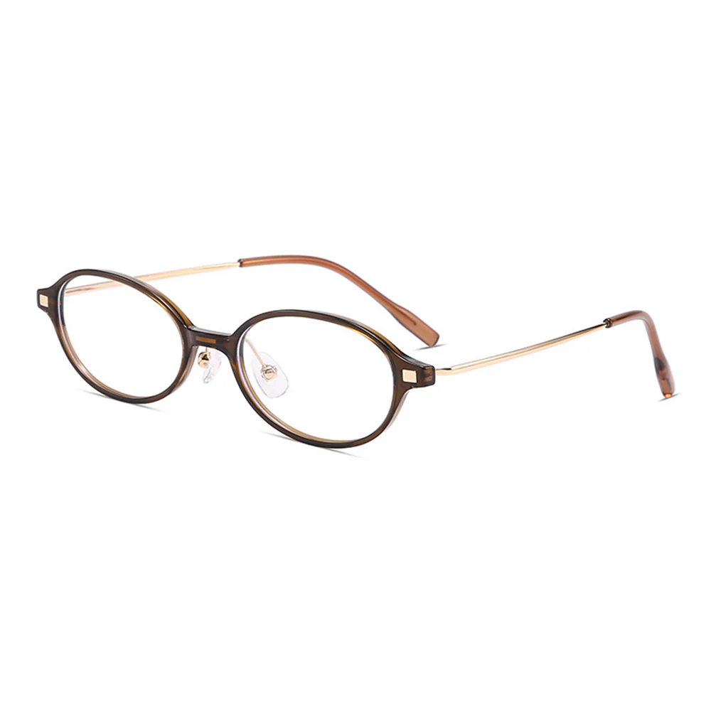 Ultralight Oval Nerd Glasses VK2194 - Image 10