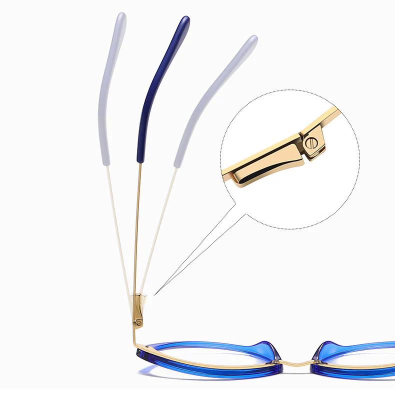 Novelty Oval Eyeglass Frames Unique and Niche Design VK2196 - Image 11