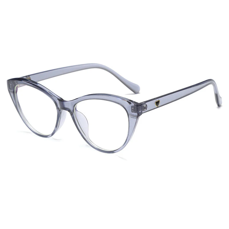 Women's Cat Eye Glasses Frame Heart Pattern VK2197 - Image 7