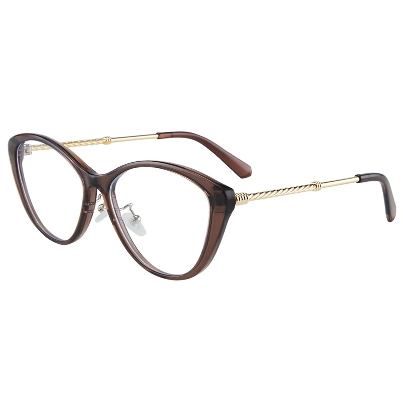 Luxury Cat-Eye Glasses for Women Metal-Core Temples VK2205 - Image 6