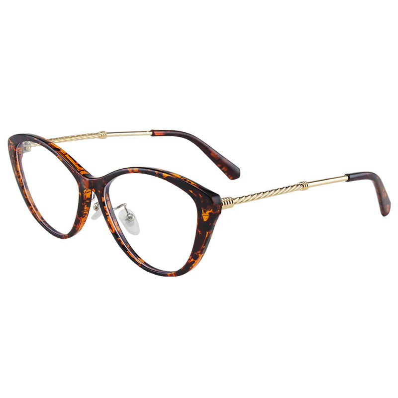Luxury Cat-Eye Glasses for Women Metal-Core Temples VK2205 - Image 8