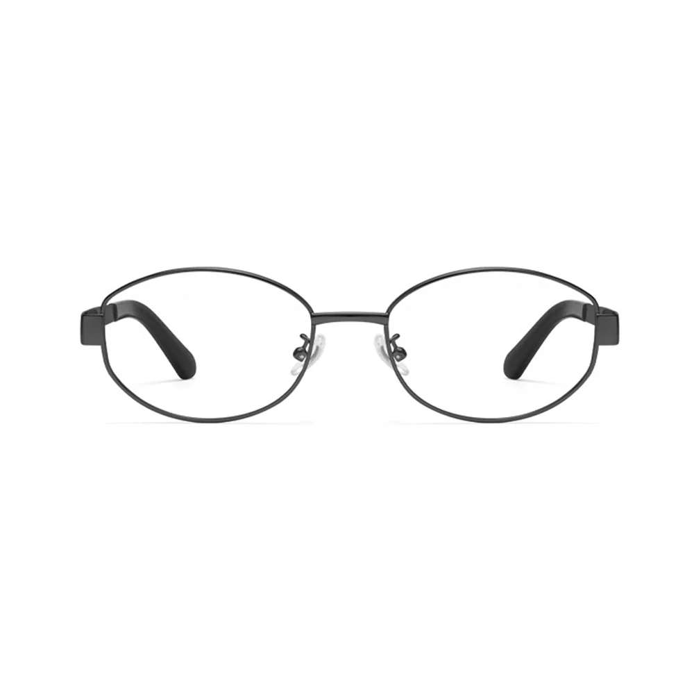 Trendy Oval Metal Glasses Frame with Thick Temples VK2209