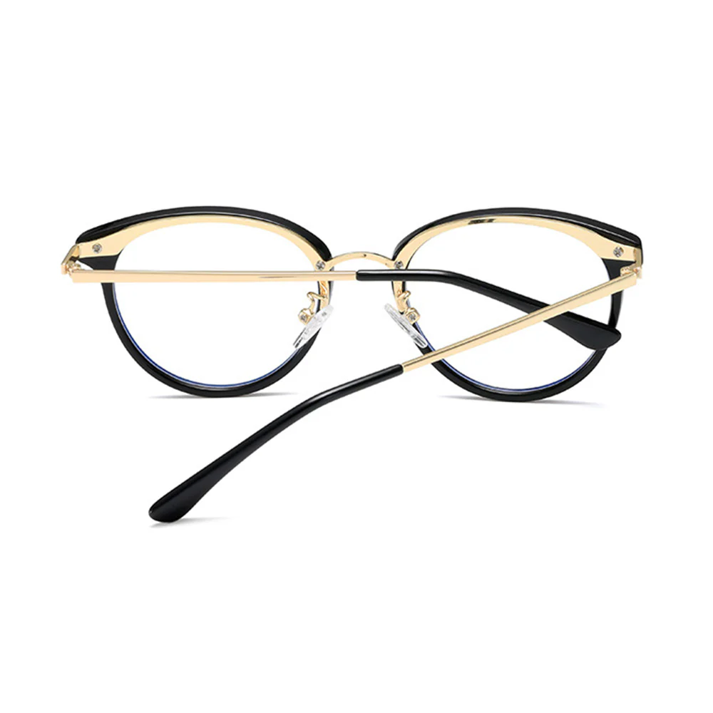 Round Blue Light Blocking Glasses TR+ Metal Frame VK2215 - Image 5