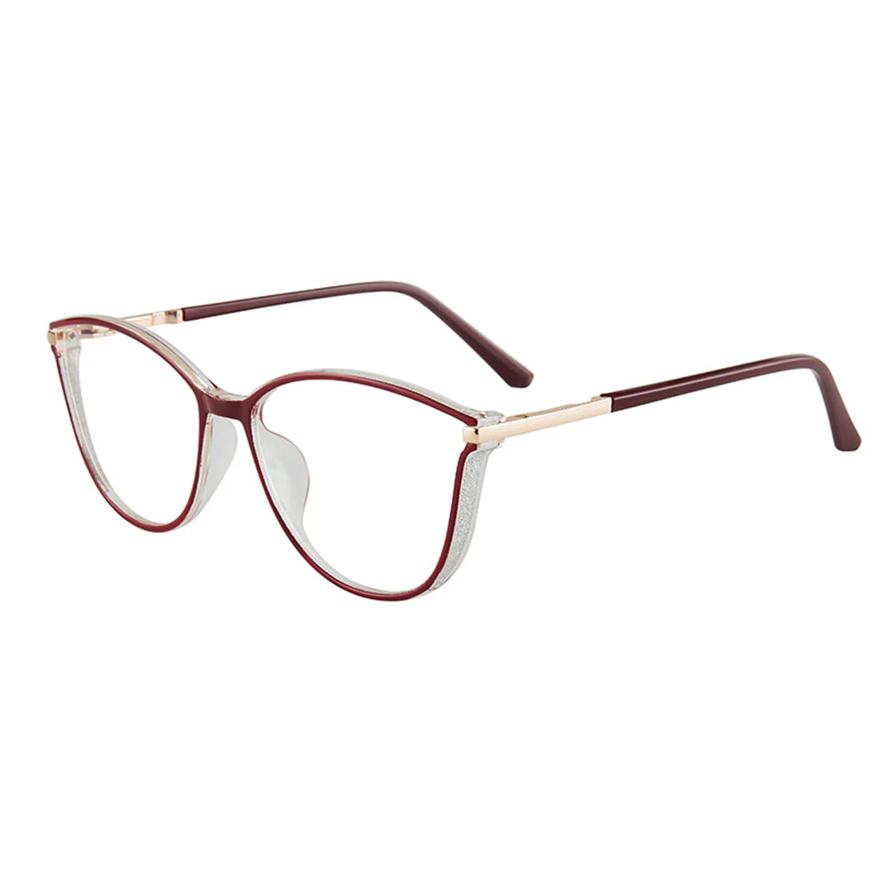 Blue Light Blocking Cat-Eye Glasses Glitter Side VK2221 - Image 2