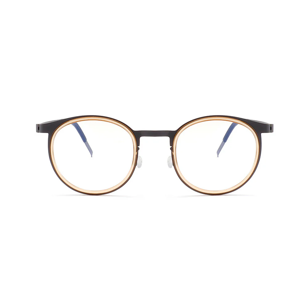 Round Retro Glasses Ultra-Light Pure Titanium Frames VK2229 - Image 8