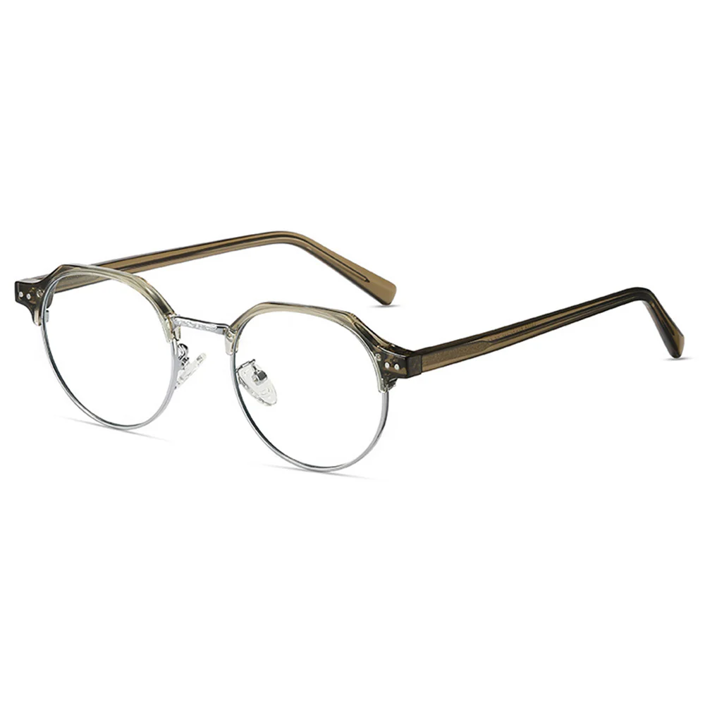 Round Browline Fashion Blue Light Blocking Glasses VK2231 - Image 13