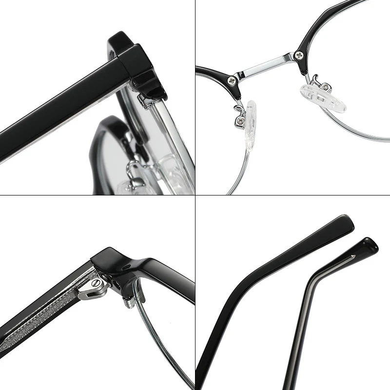 Round Browline Fashion Blue Light Blocking Glasses VK2231 - Image 5