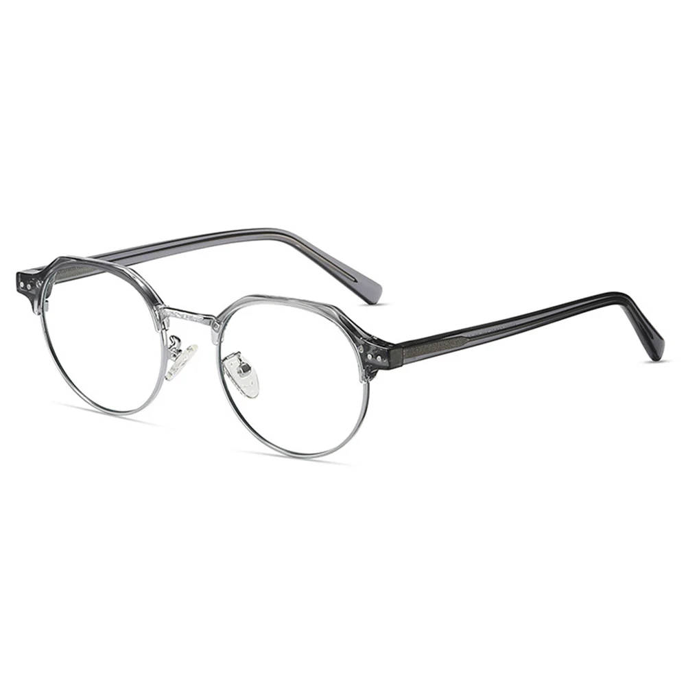 Round Browline Fashion Blue Light Blocking Glasses VK2231 - Image 7