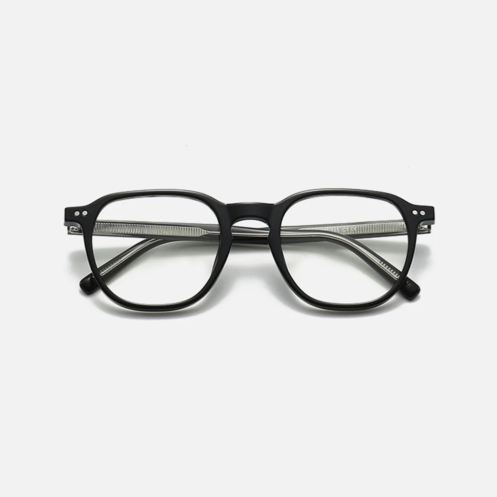 Square Acetate Temple Retro Rivet Prescription Eyeglass VK2233