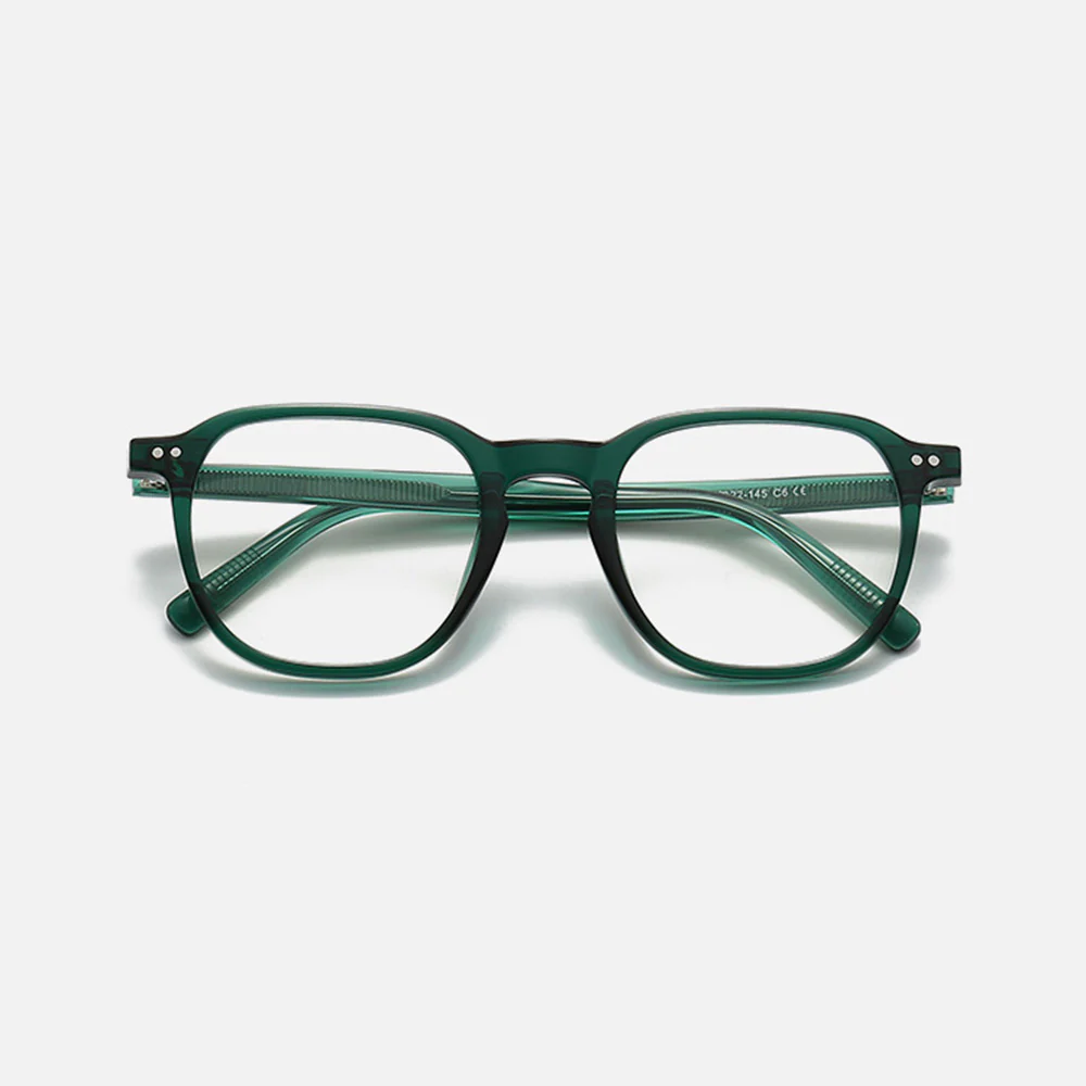 Square Acetate Temple Retro Rivet Prescription Eyeglass VK2233 - Image 6